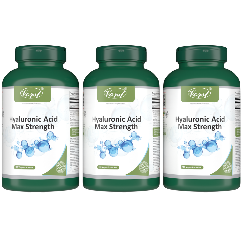 Hyaluronic Acid Supplement Max Strength 180 Vegan Capsules