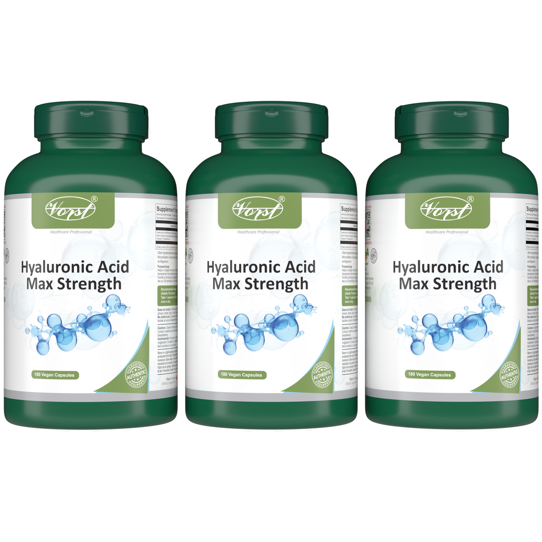 Hyaluronic Acid Supplement Max Strength 180 Vegan Capsules
