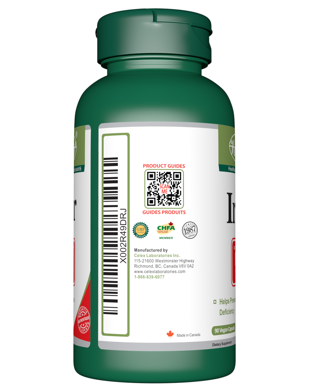 Iron Supplement Max Strength 45mg 90 Vegan Capsules