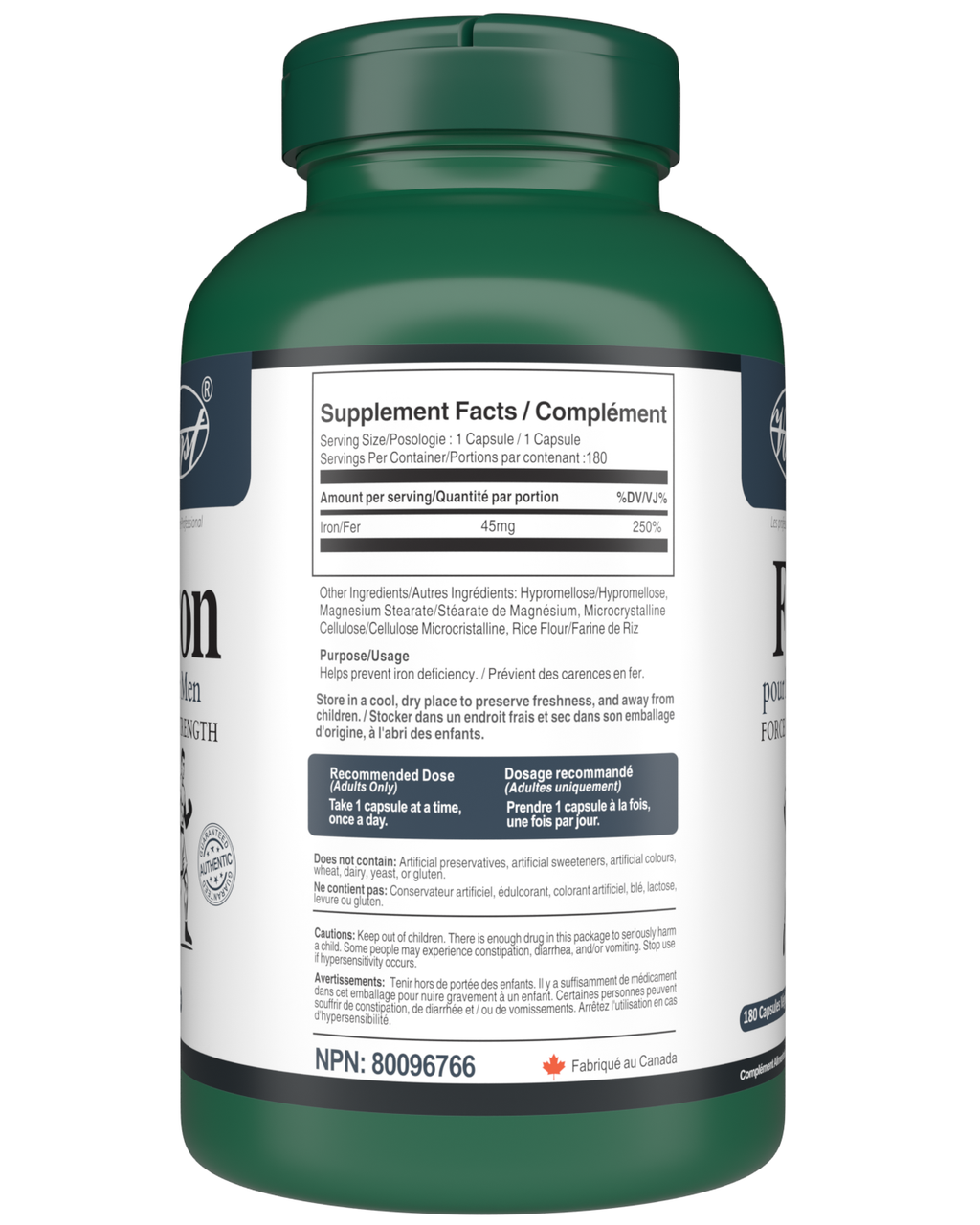 Iron for Men Max Strength, for Iron defiency