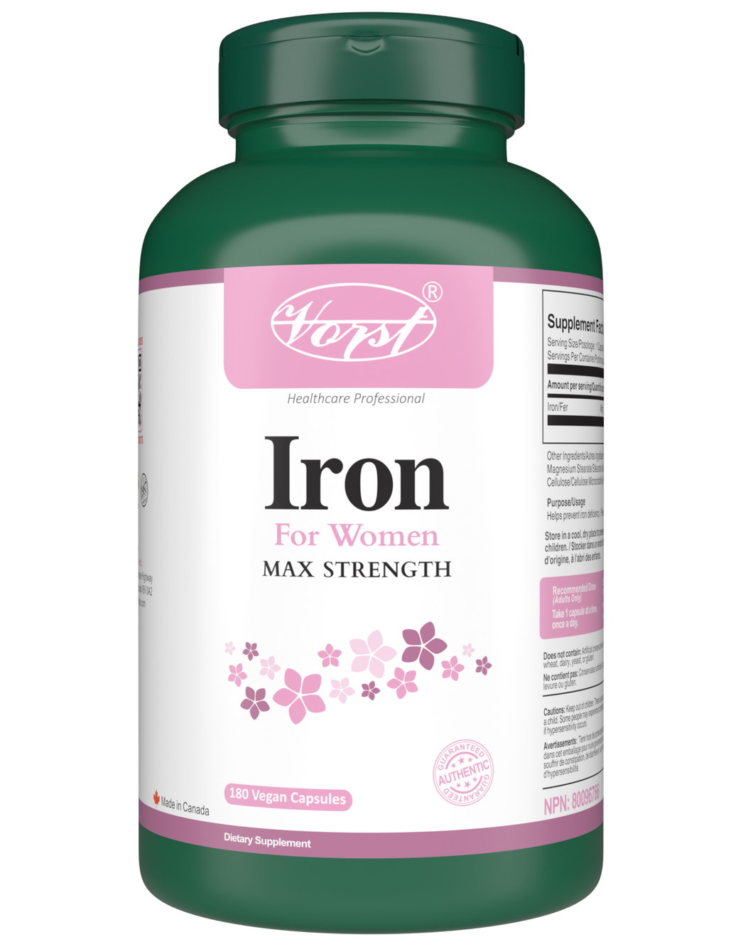 Iron for Women 180 Vegan Capsules