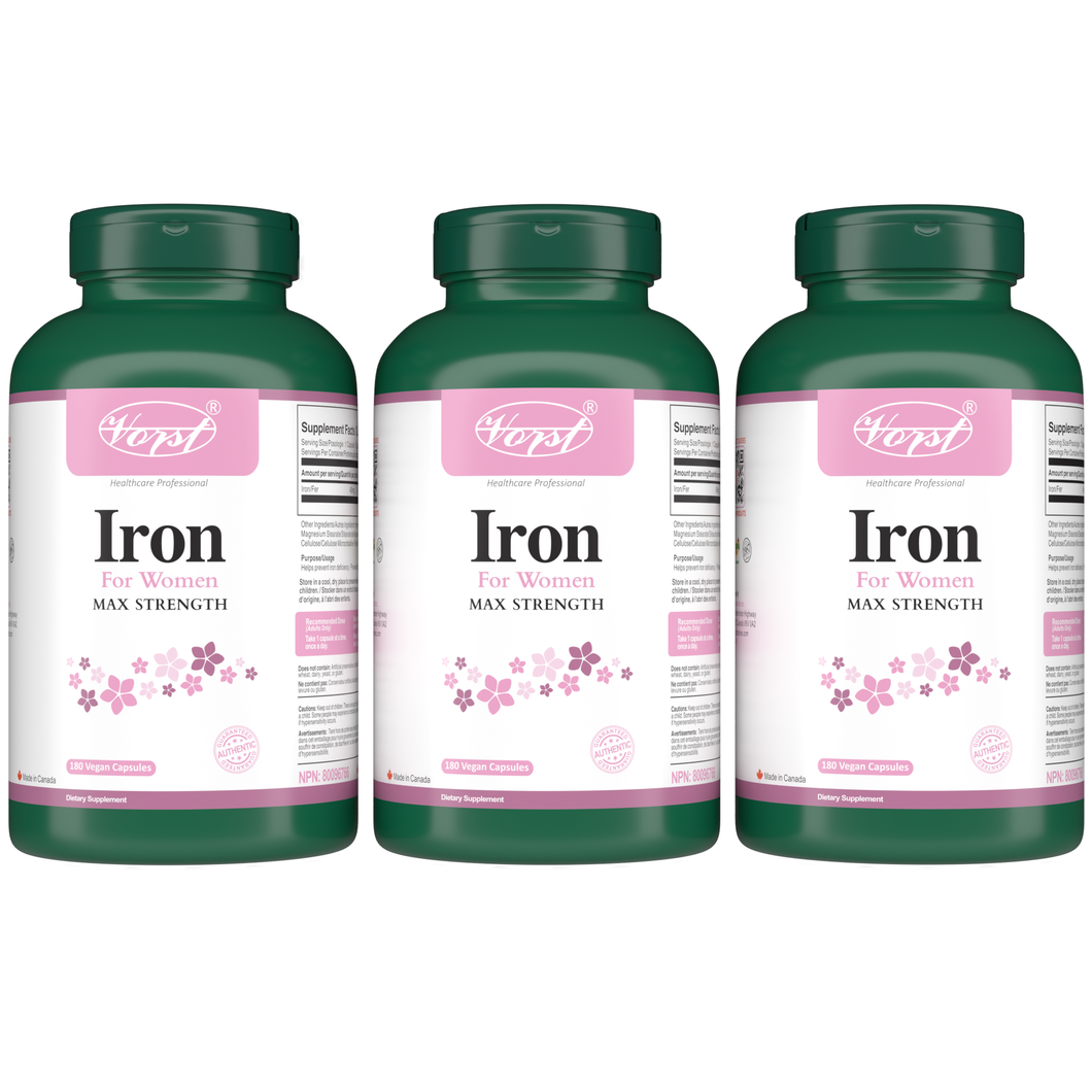 Iron Supplement for Women 180 Vegan Capsules