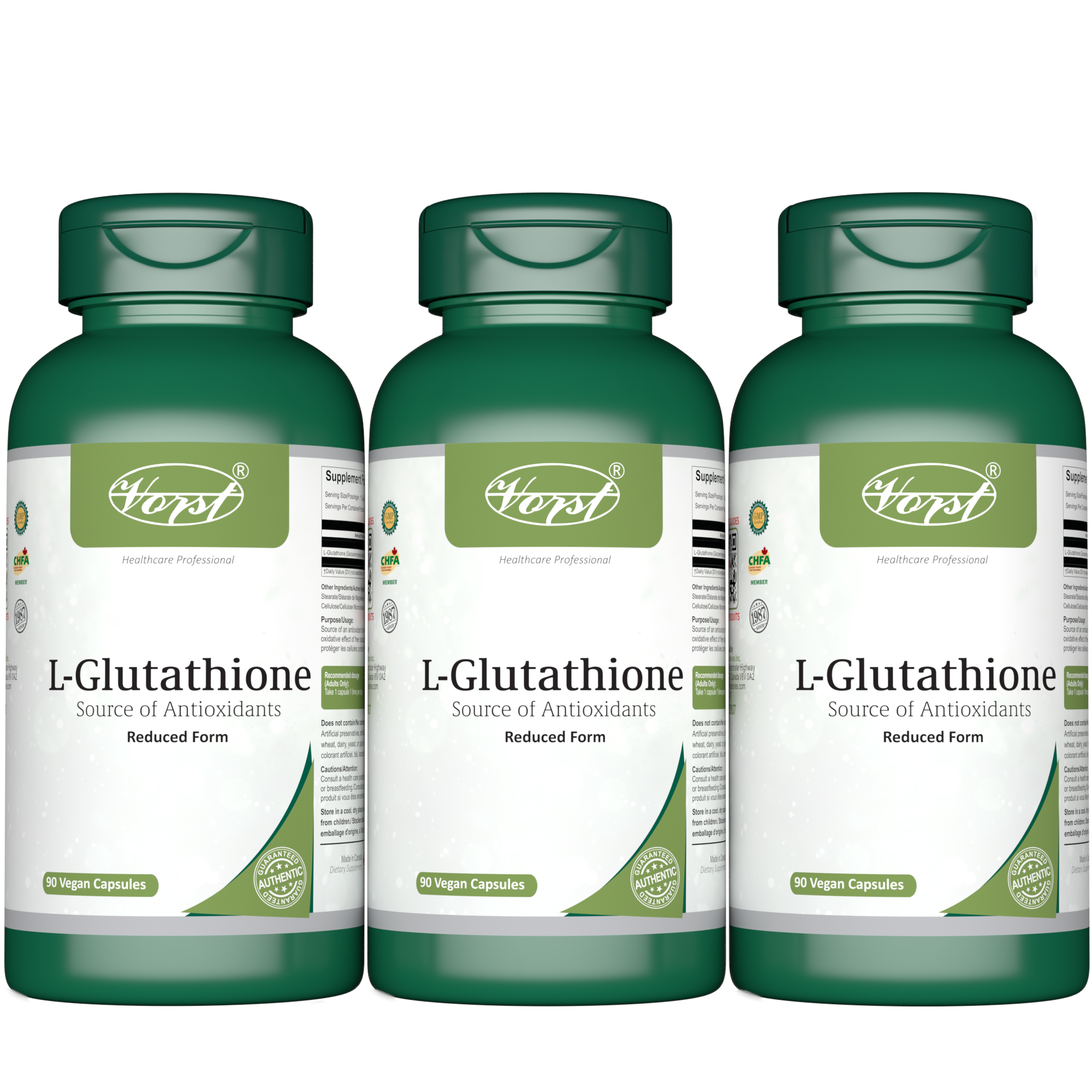 L-Glutathione 550mg 90 Vegan Capsules