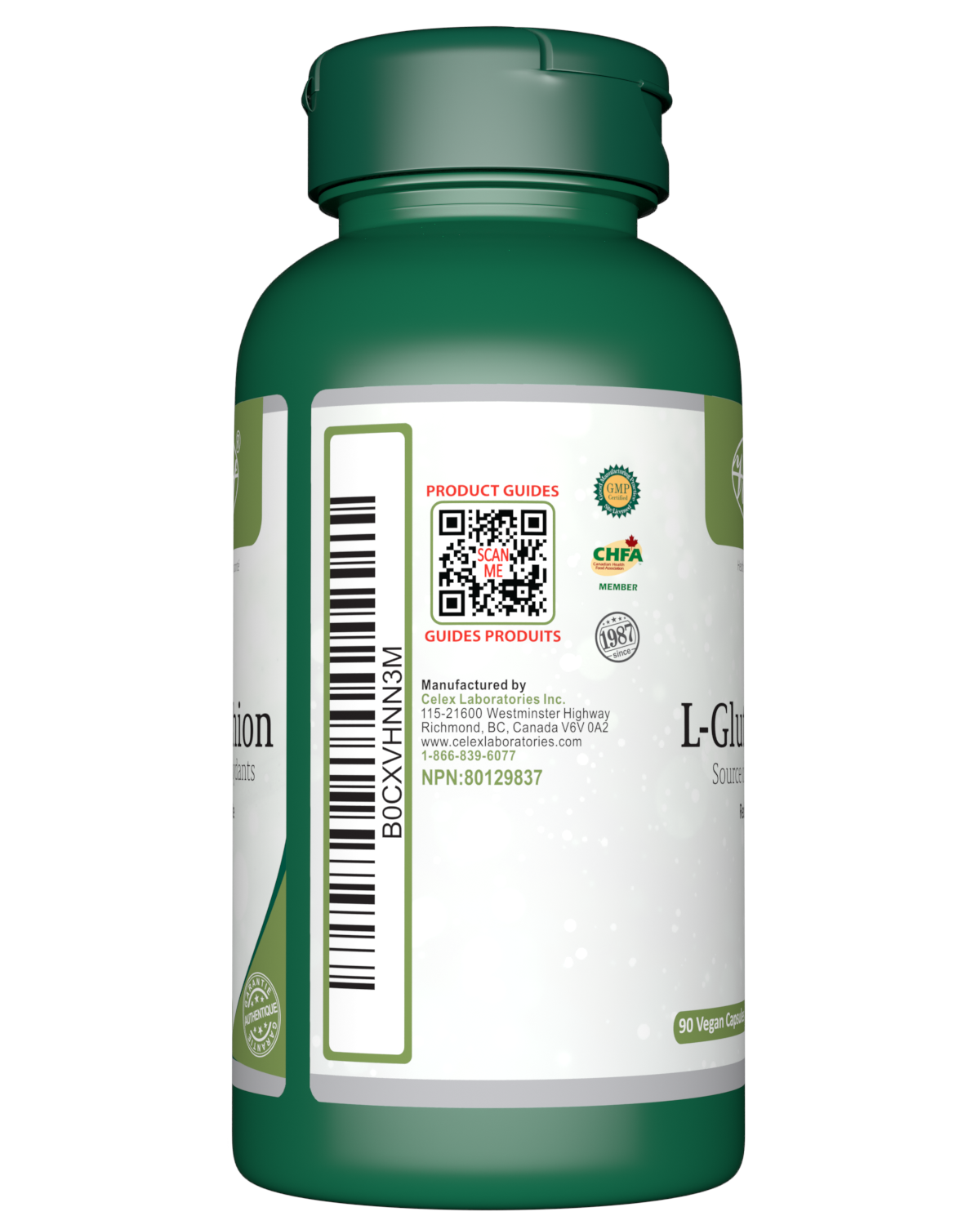 L-Glutathione 550mg 90 Vegan Capsules