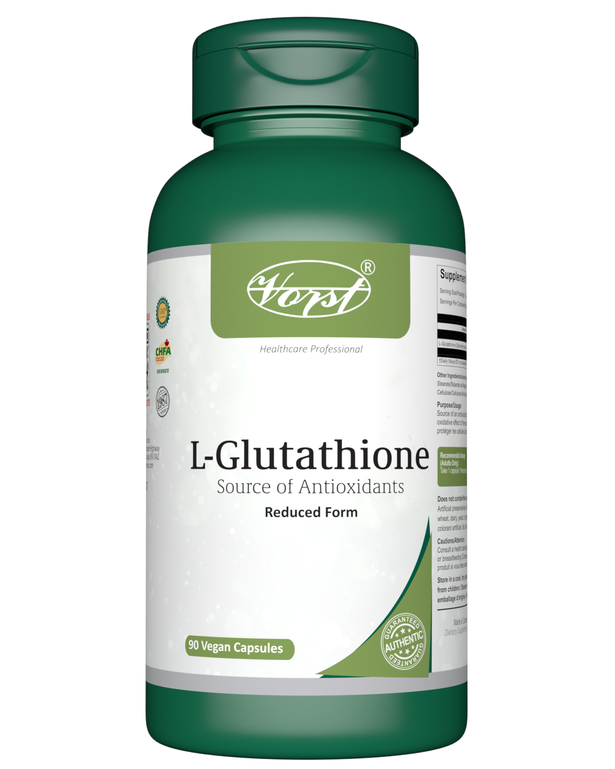 L-Glutathione 550mg 90 Vegan Capsules