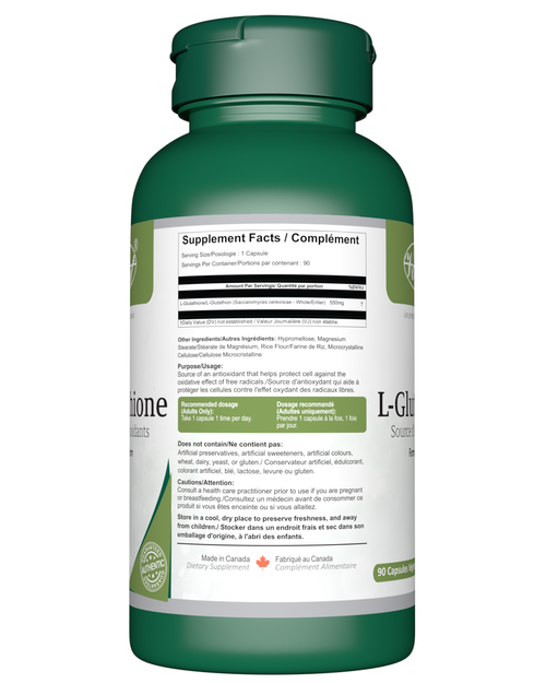 L-Glutathione 550mg 90 Vegan Capsules