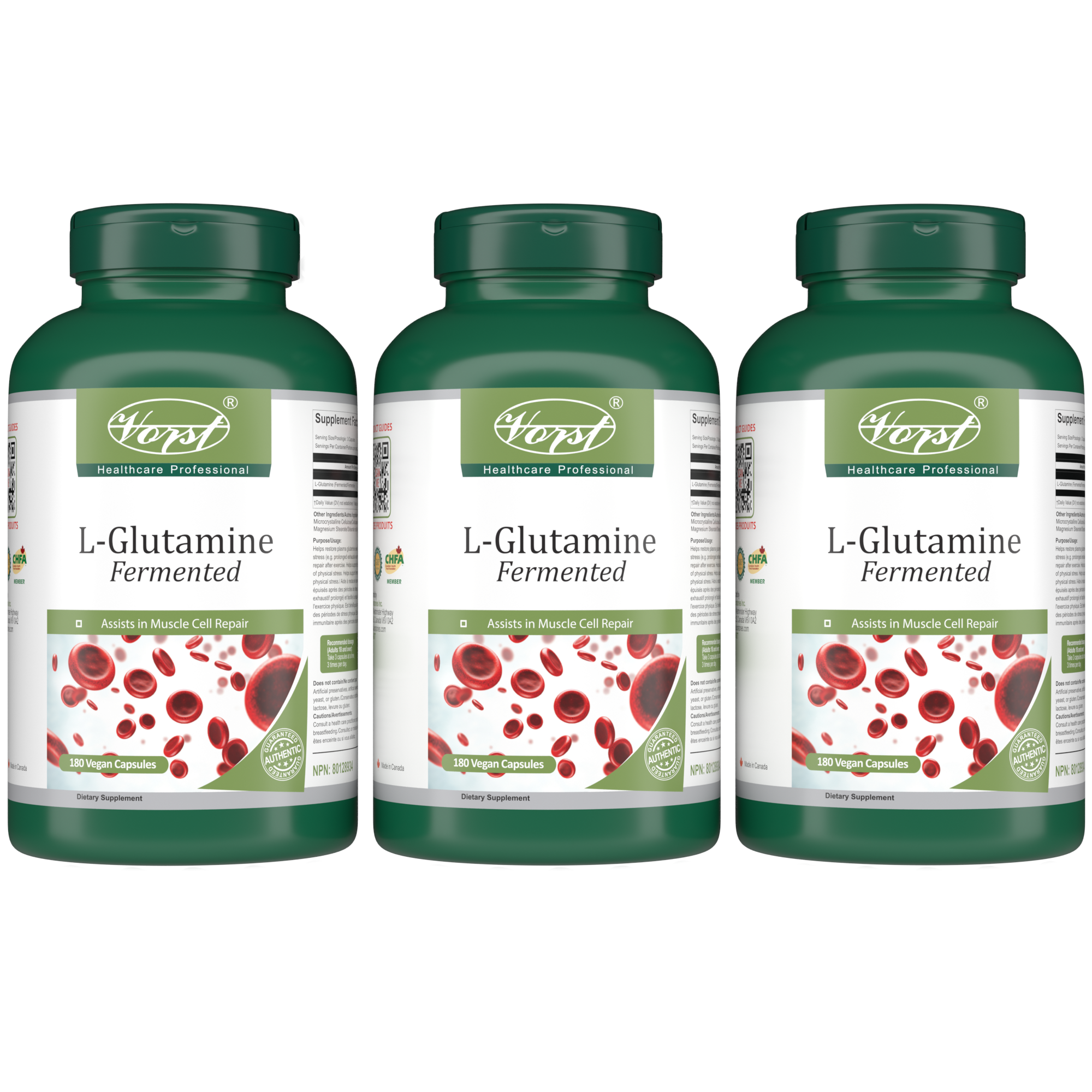 L-Glutamine 1950mg Per Serving 180 Vegan Capsules