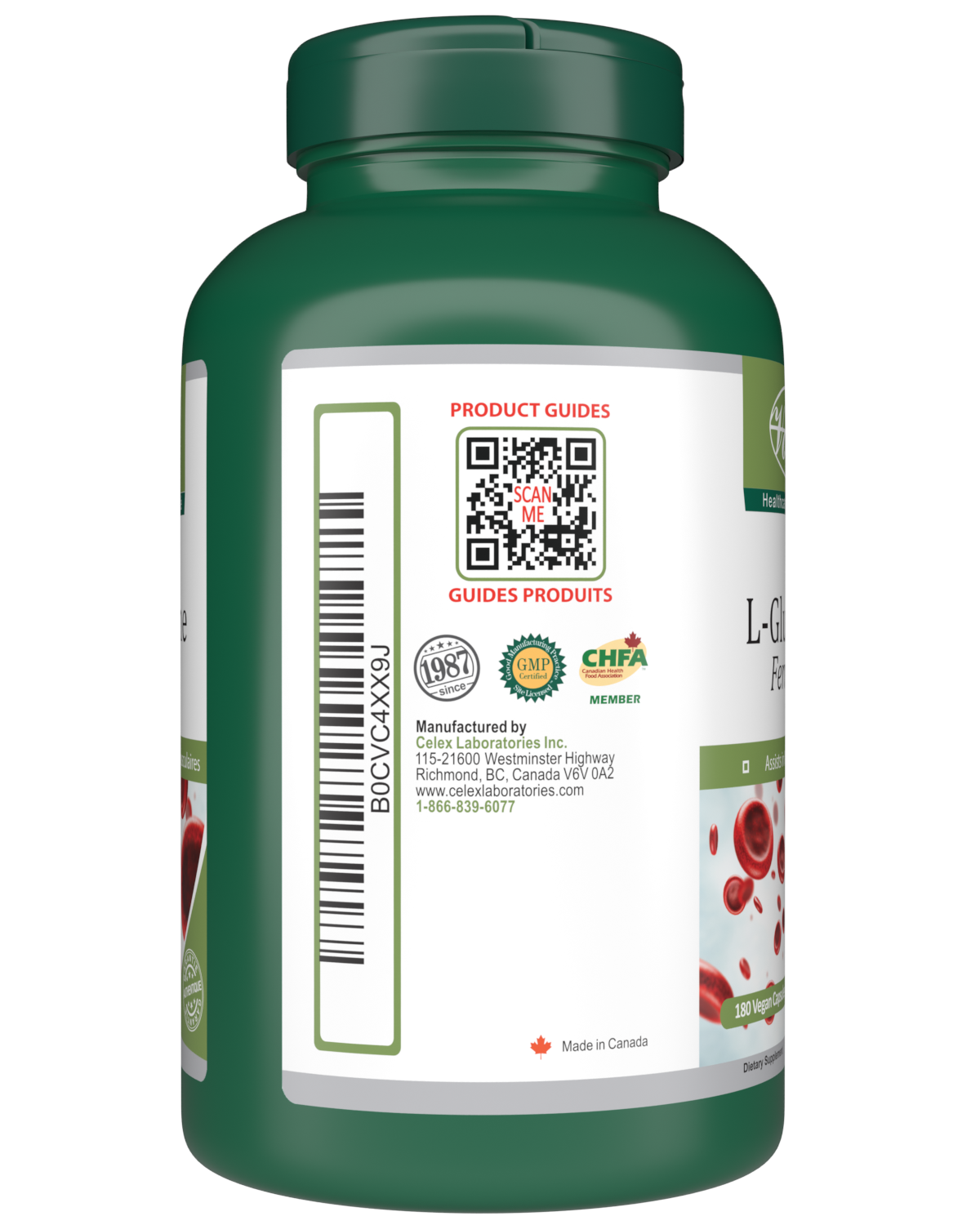 L-Glutamine Fermented 180 Vegan Capsules