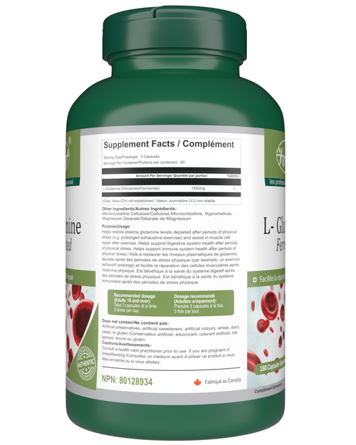 L-Glutamine Fermented 180 Vegan Capsules