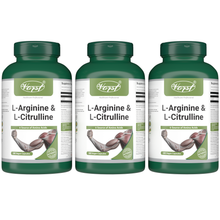 Load image into Gallery viewer, L-Arginine 900mg &amp; L-Citrulline 900mg 180 Vegan Capsules