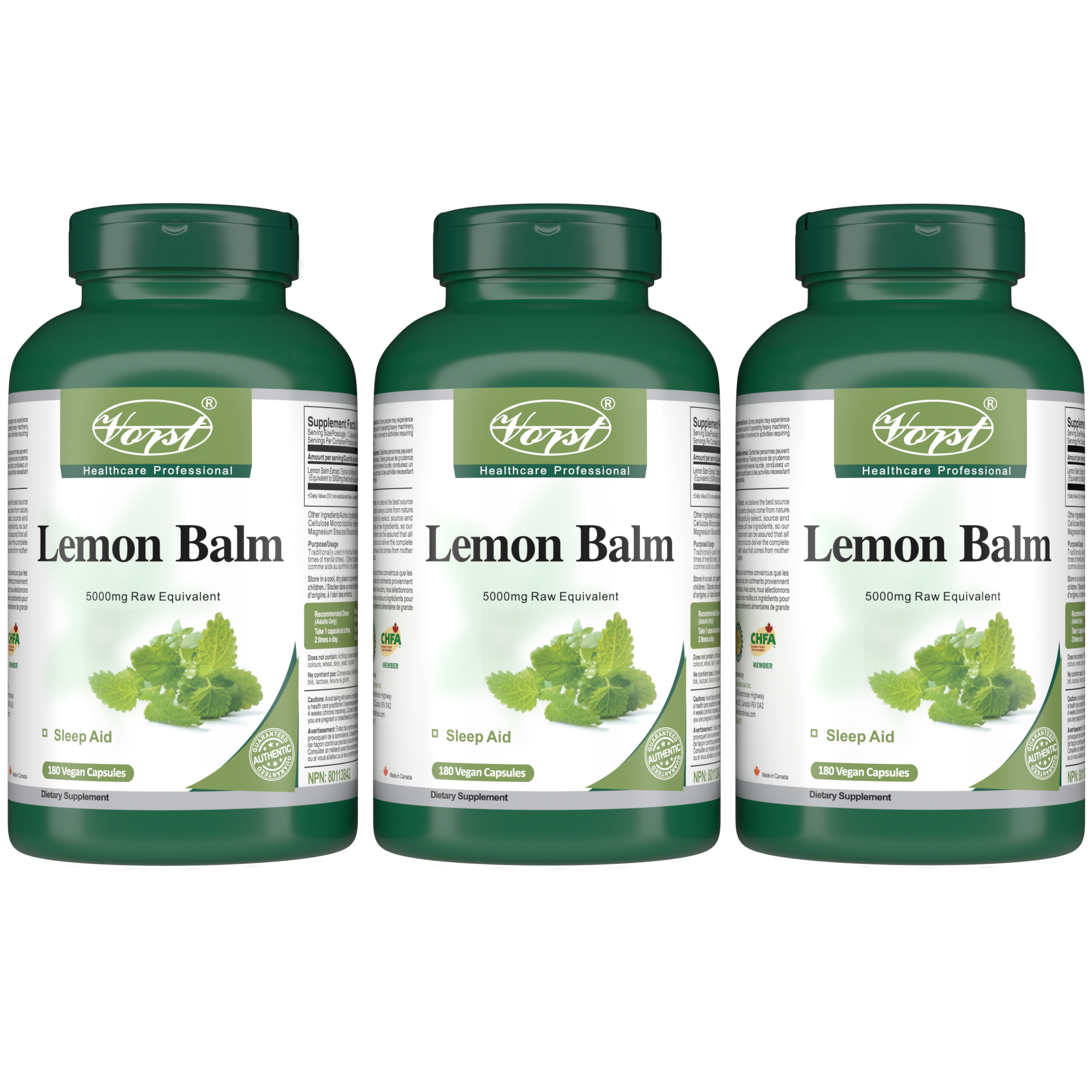 Lemon Balm 5000mg 180 Vegan Capsules