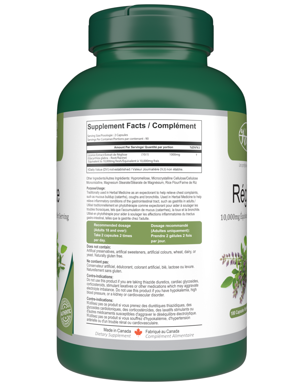 Licorice 180 Vegan Capsules