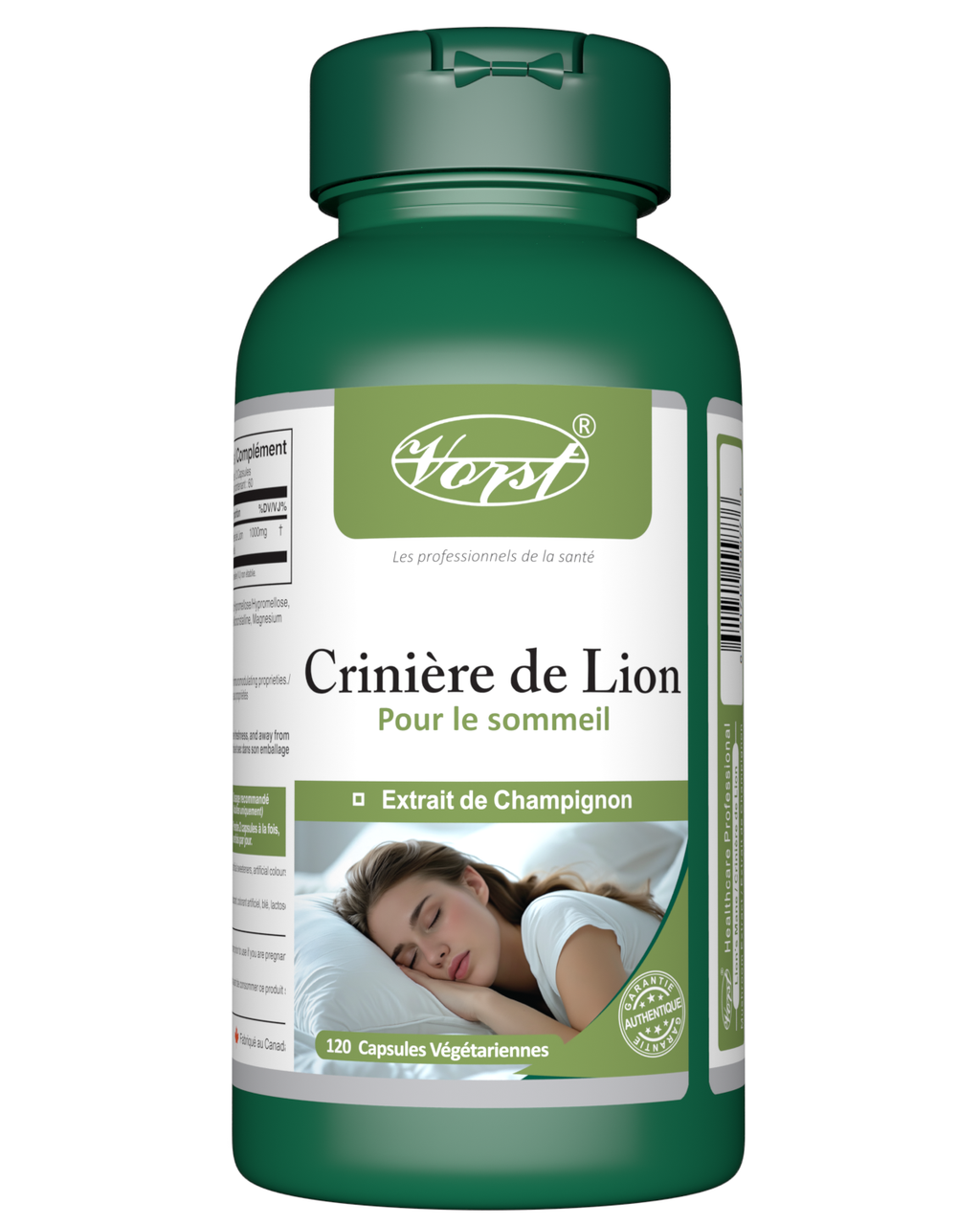 Lion's Mane for Sleep 1000mg Per Serving (500mg Per Capsule) 120 Vegan Capsules