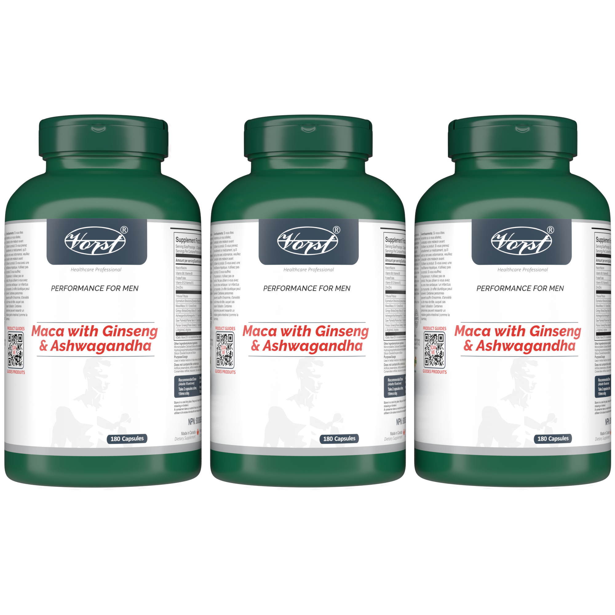 Maca with Ginseng & Ashwagandha 180 Capsules