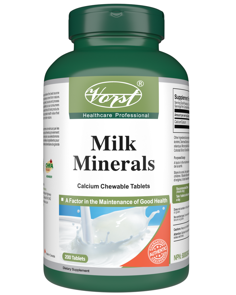 Milk Minerals 110mg 200 Chewable Calcium Tablets