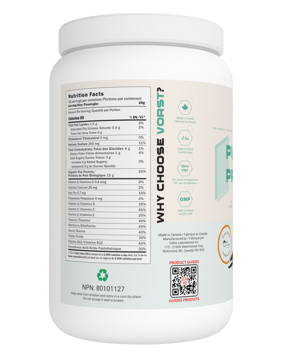 Plant Protein Powder with Multivitamin