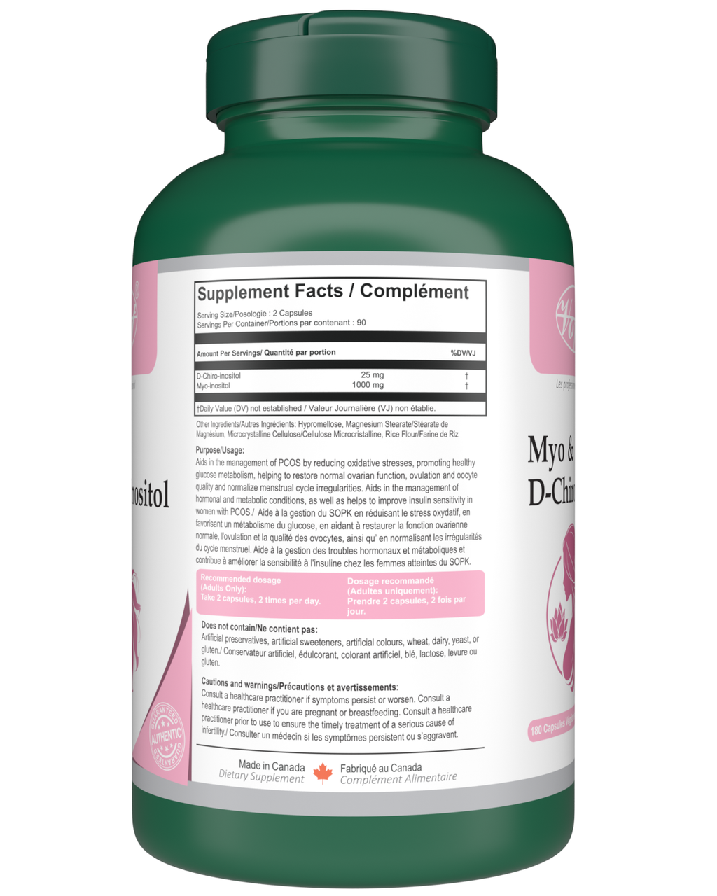 VORST Myo & D-Chiro Inositol 180 Vegan Capsules