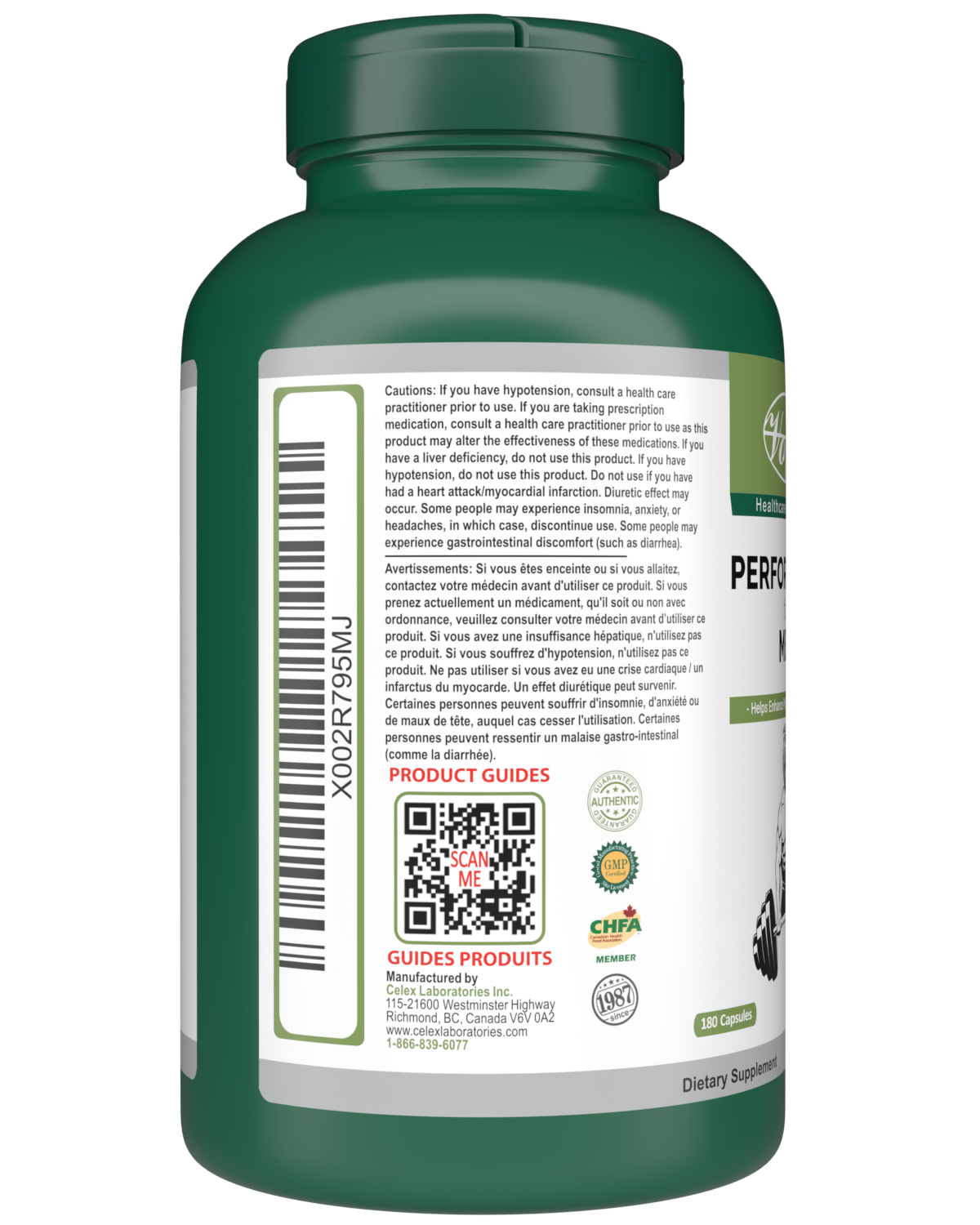 Pre-Workout Performance Supplement for Men