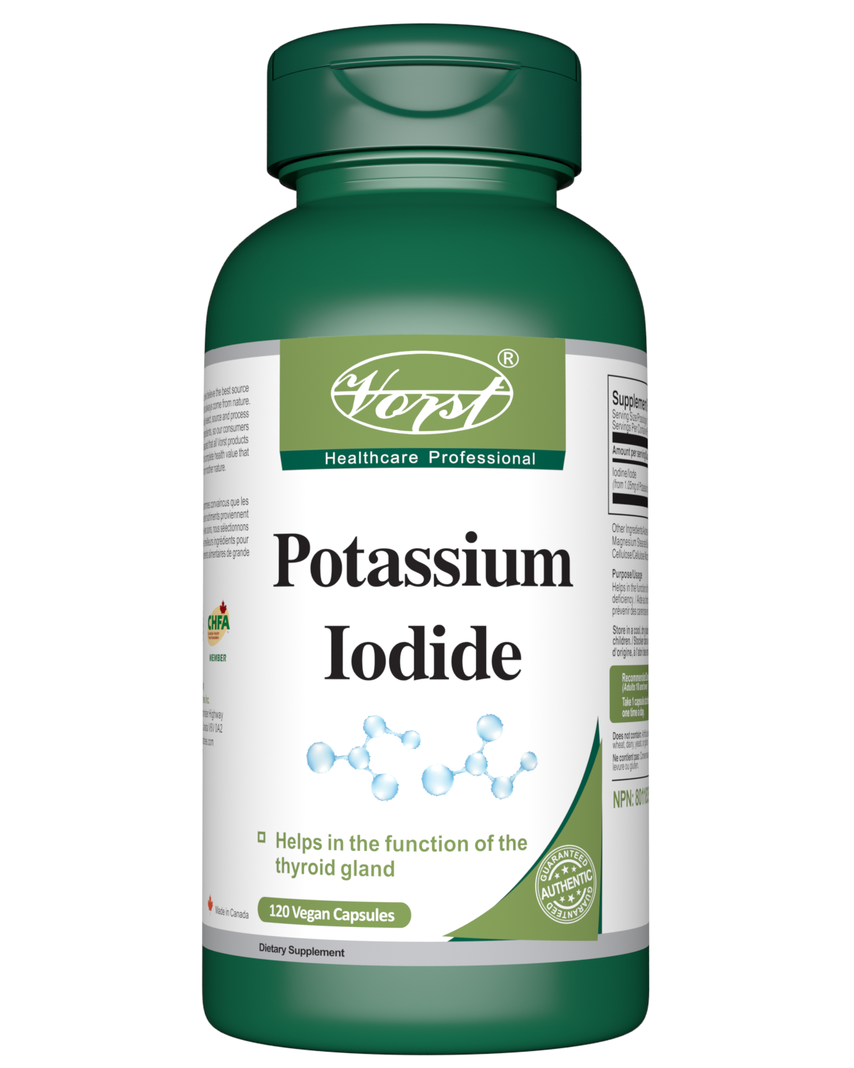 Potassium Iodide 800mcg 120 Vegan Capsules
