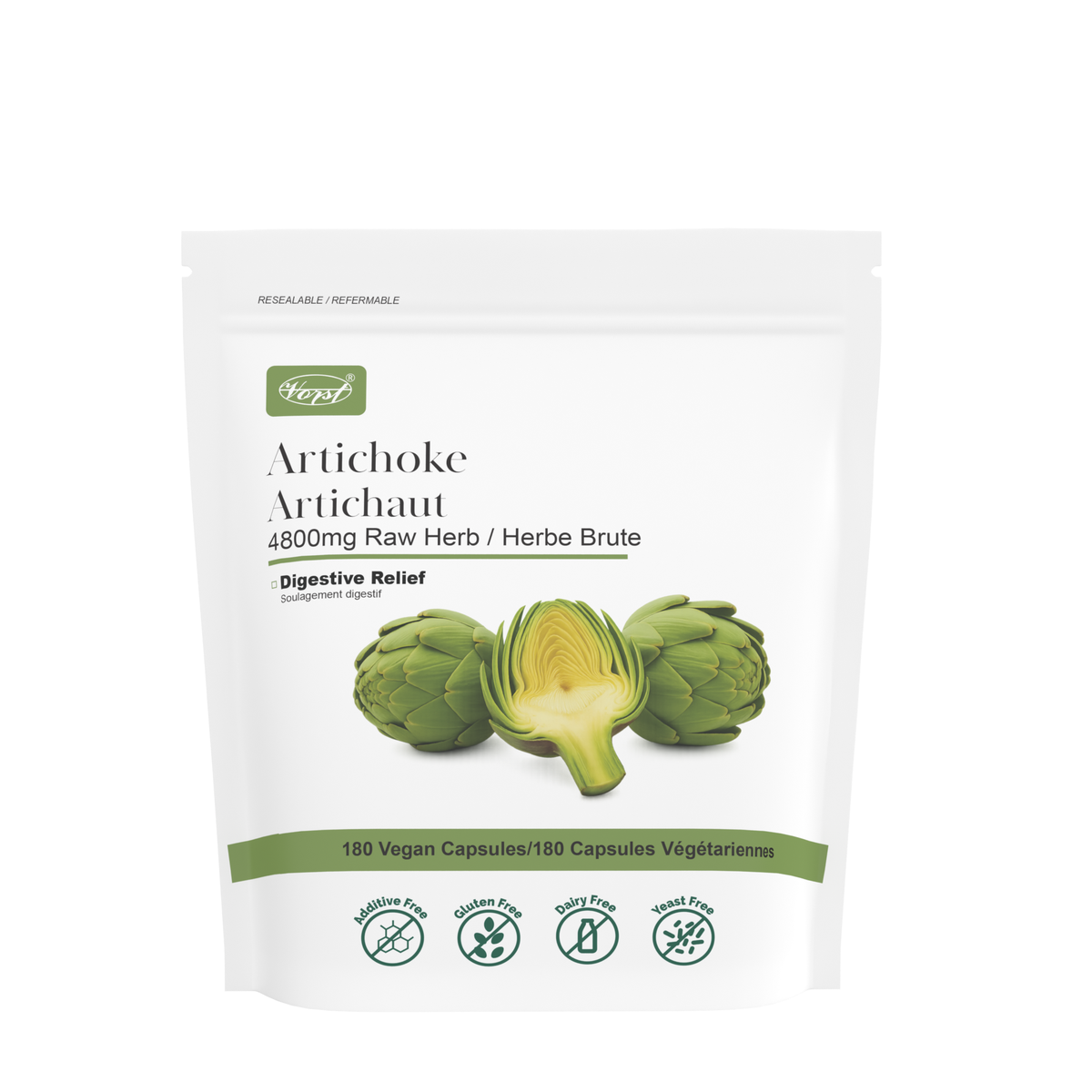 Artichoke Extract 180 Vegan Capsules (Pouch)