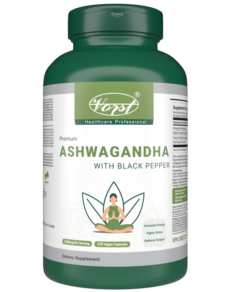 Premium Ashwagandha With Black Pepper 1300mg 120 Vegan Capsules