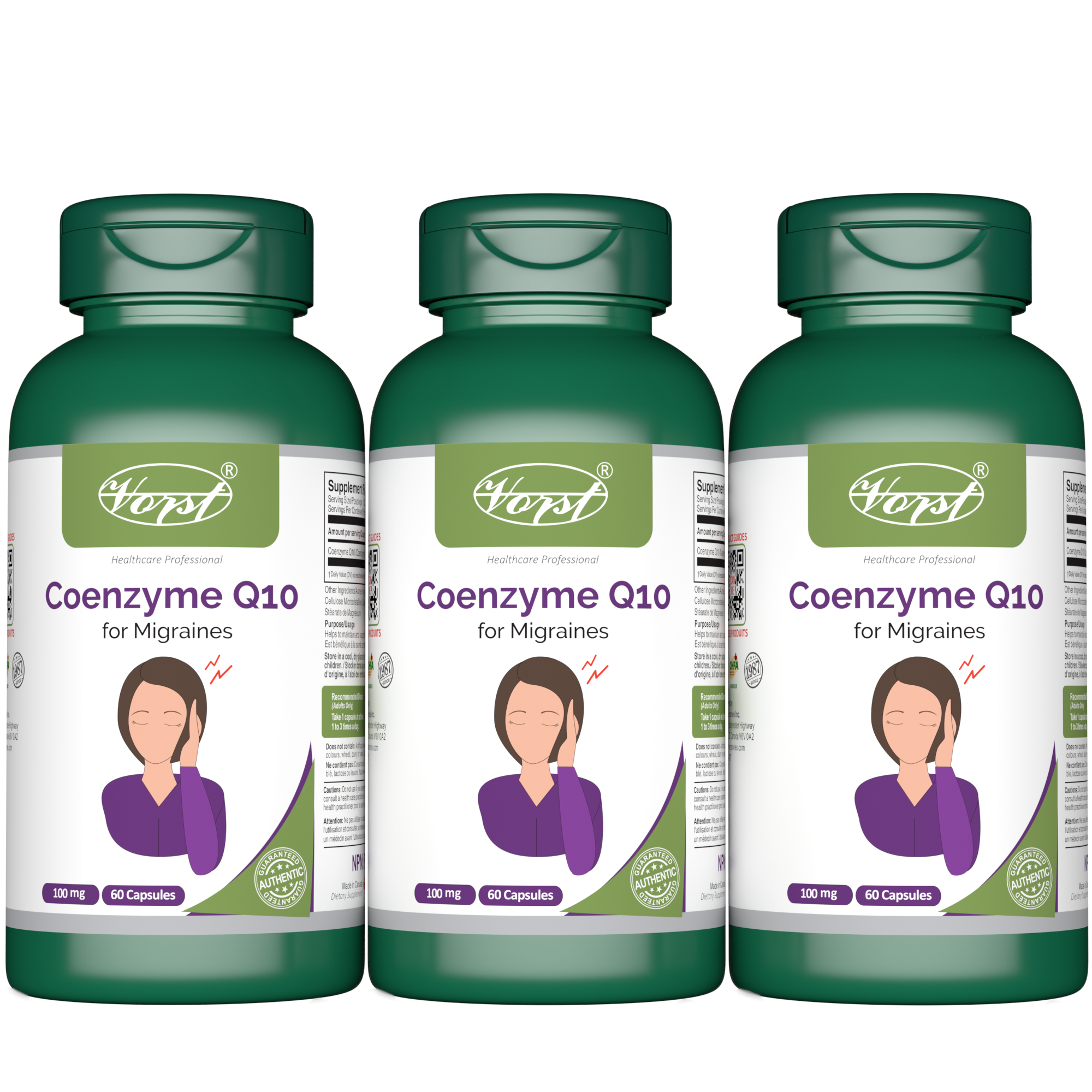 Coenzyme Q10 for Migraines 60 Capsules