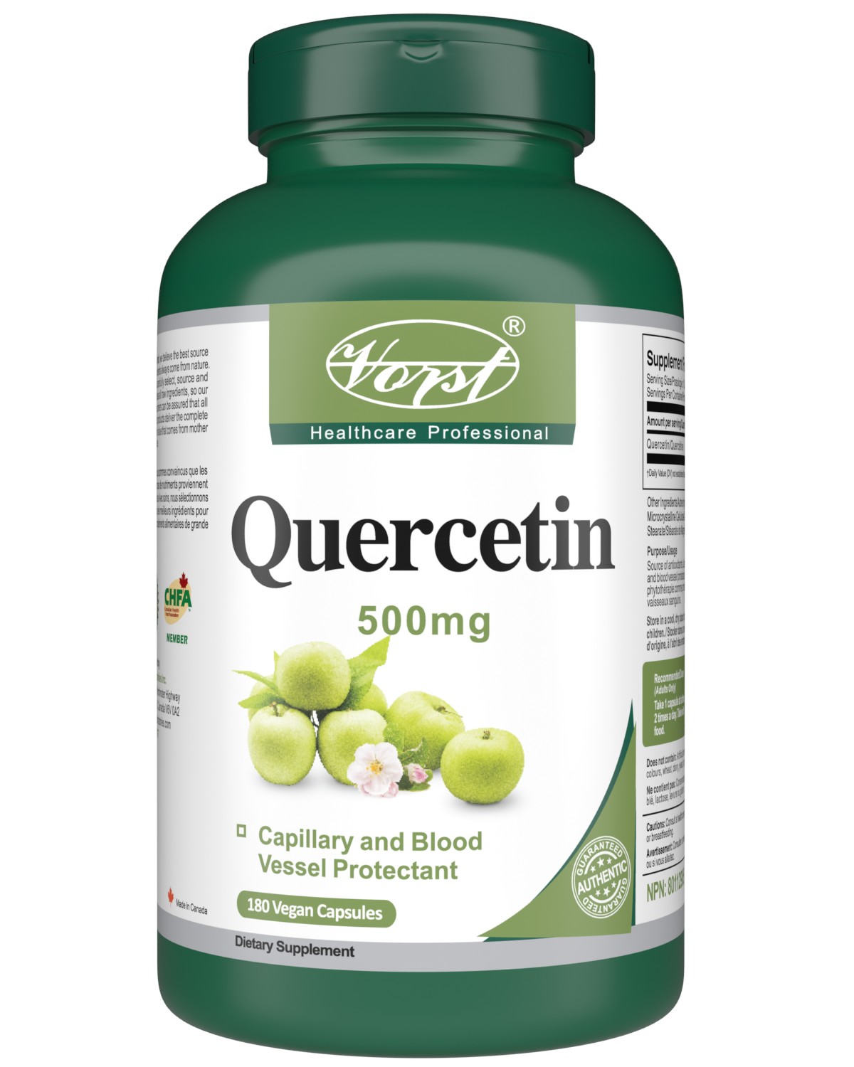 Quercetin 500Mg High Strength Antioxidant Supplements 6 Months Supply 180 Vegan Pure Quercetin Capsules Easy To Swallow One A Day Gluten Non Gmo Made In Uk By Leaf