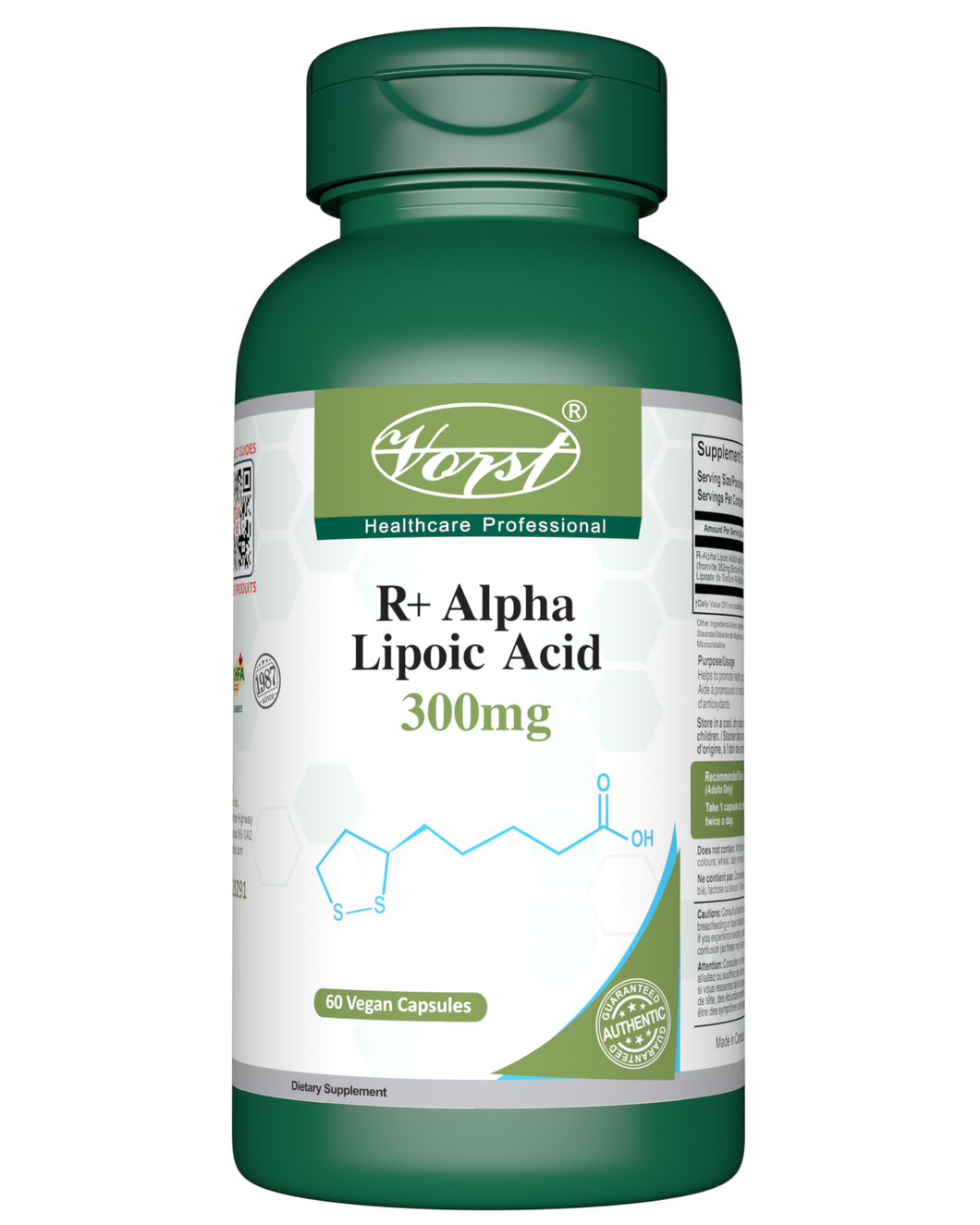 R+ Alpha Lipoic Acid (ALA) 300mg 60 Vegan Capsules