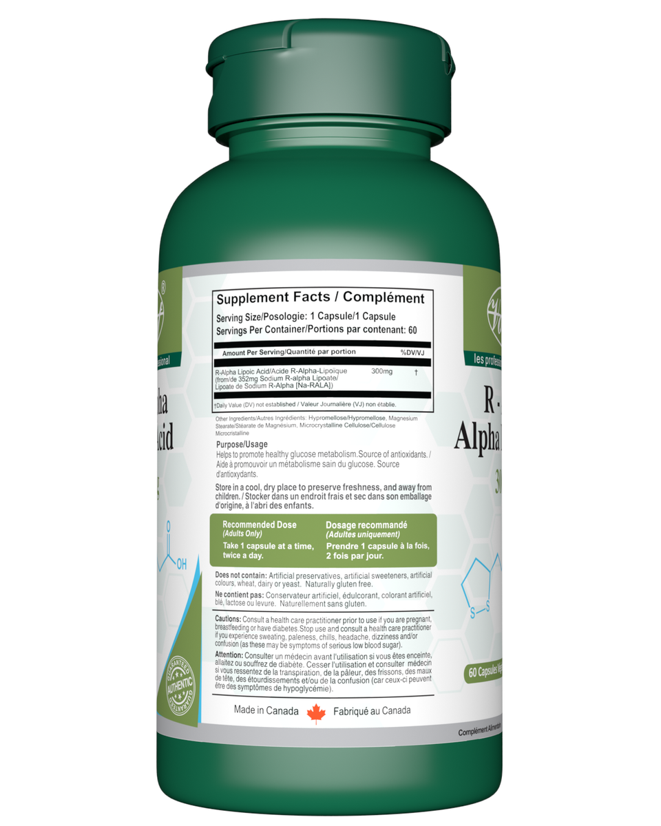 R+ Alpha Lipoic Acid (ALA) 300mg 60 Vegan Capsules – Vitamins and ...