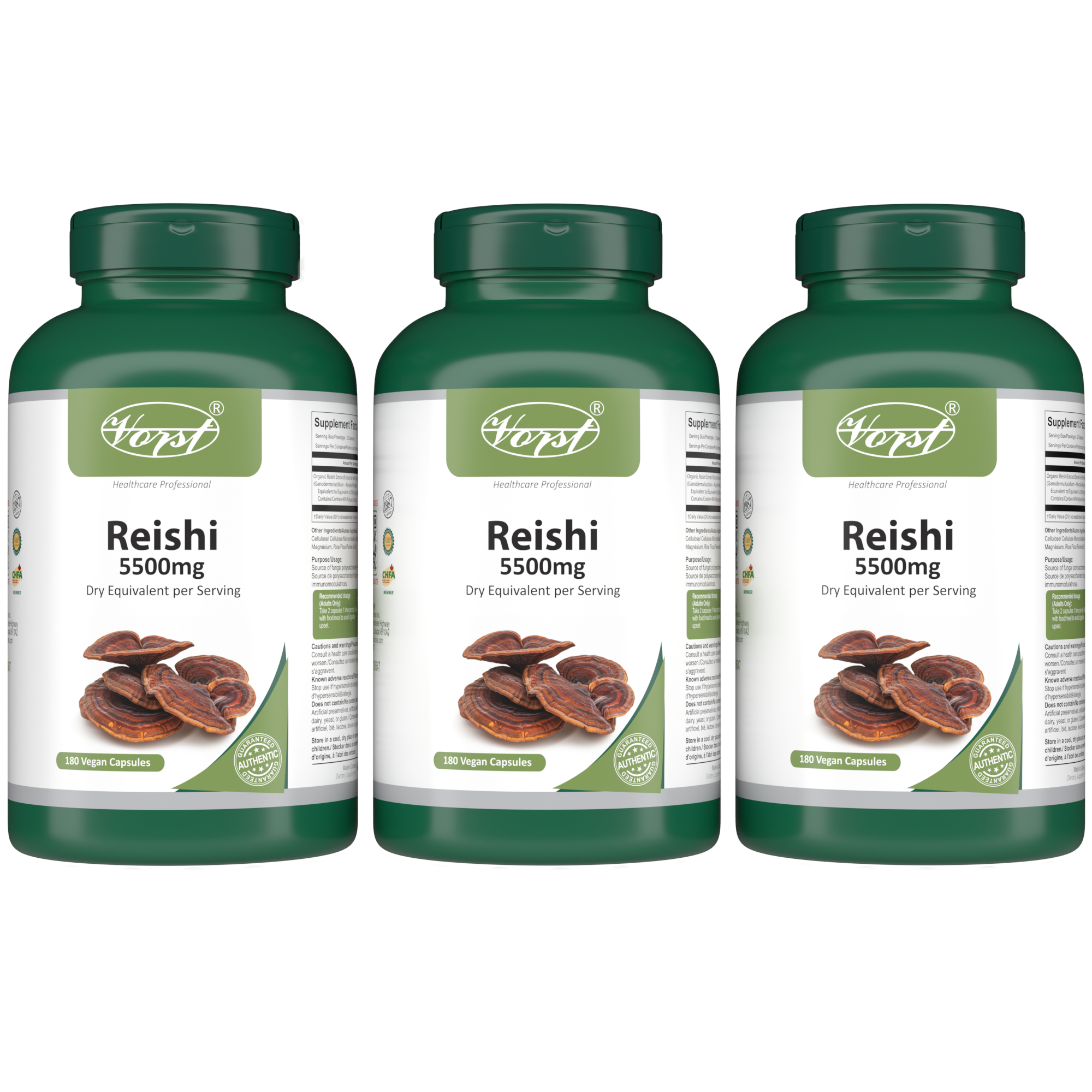 Reishi Mushroom Supplement 180 Vegan Capsules