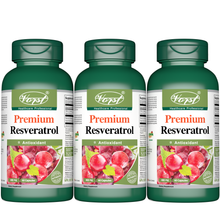 Load image into Gallery viewer, Premium Resveratrol 400mg with Grape Seed, Vitamin E and C 60 Capsules