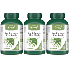 Load image into Gallery viewer, VORST Saw Palmetto Plus Biotin 120 Vegan Capsules