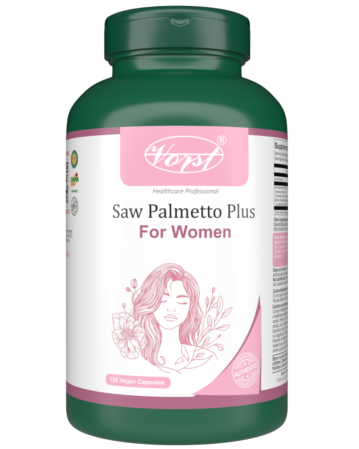 VORST Saw Palmetto Plus for Women 120 Vegan Capsules