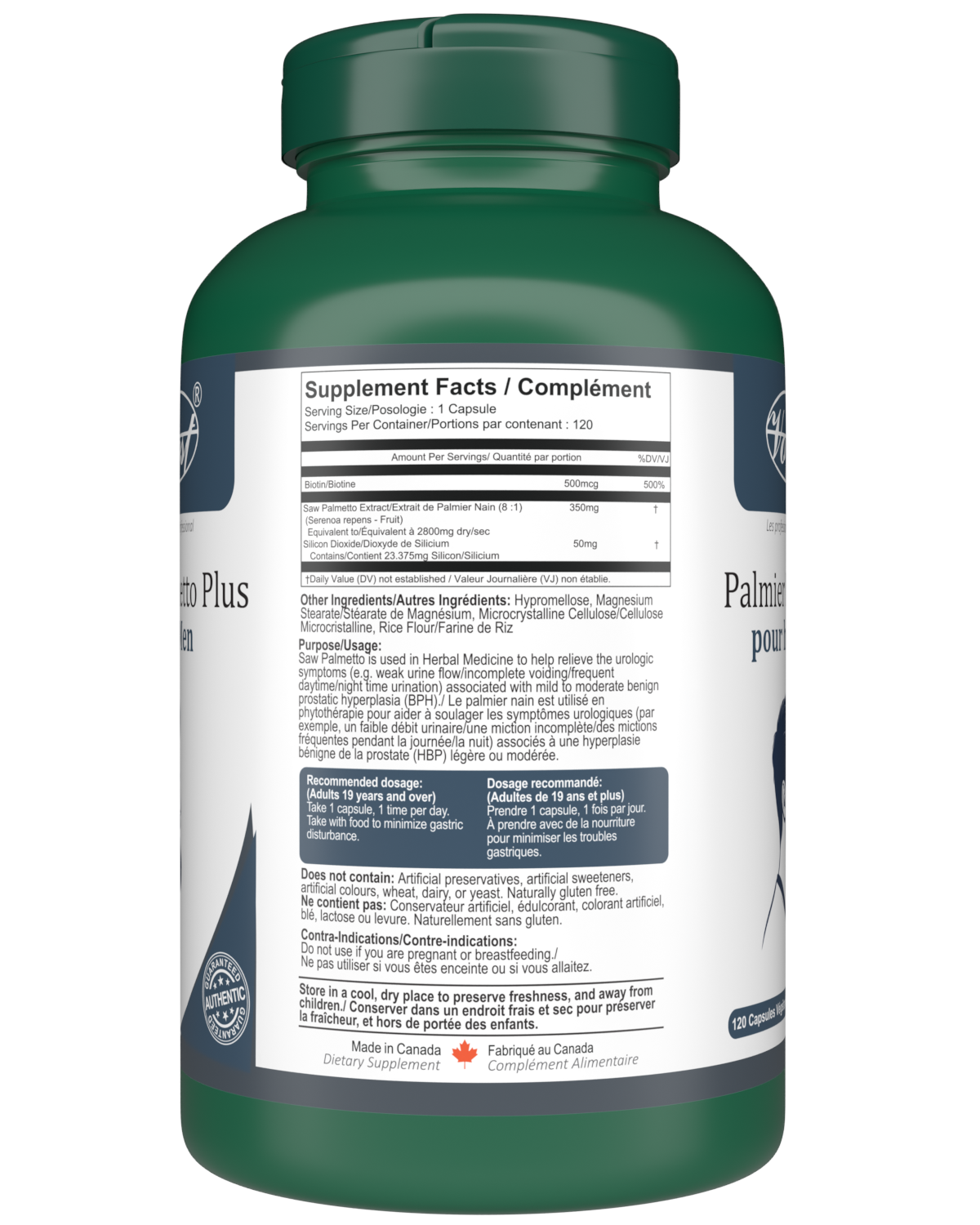 VORST Saw Palmetto Plus for Men 120 Vegan Capsules