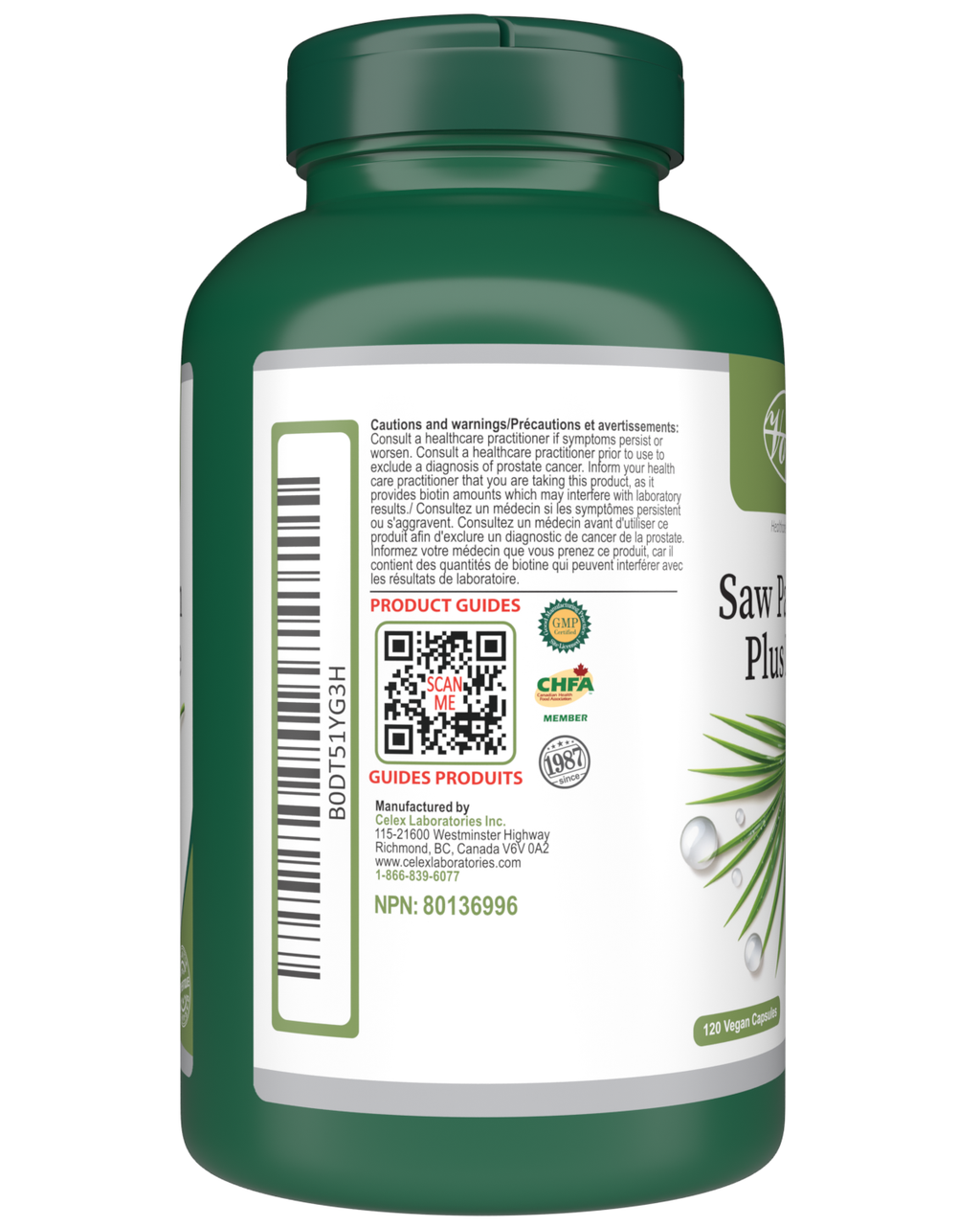 VORST Saw Palmetto Plus Biotin 120 Vegan Capsules