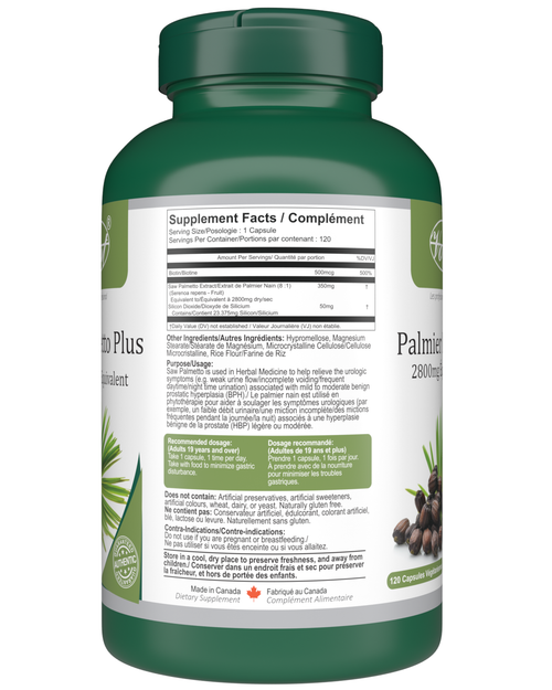 VORST Saw Palmetto Plus 120 Vegan Capsules