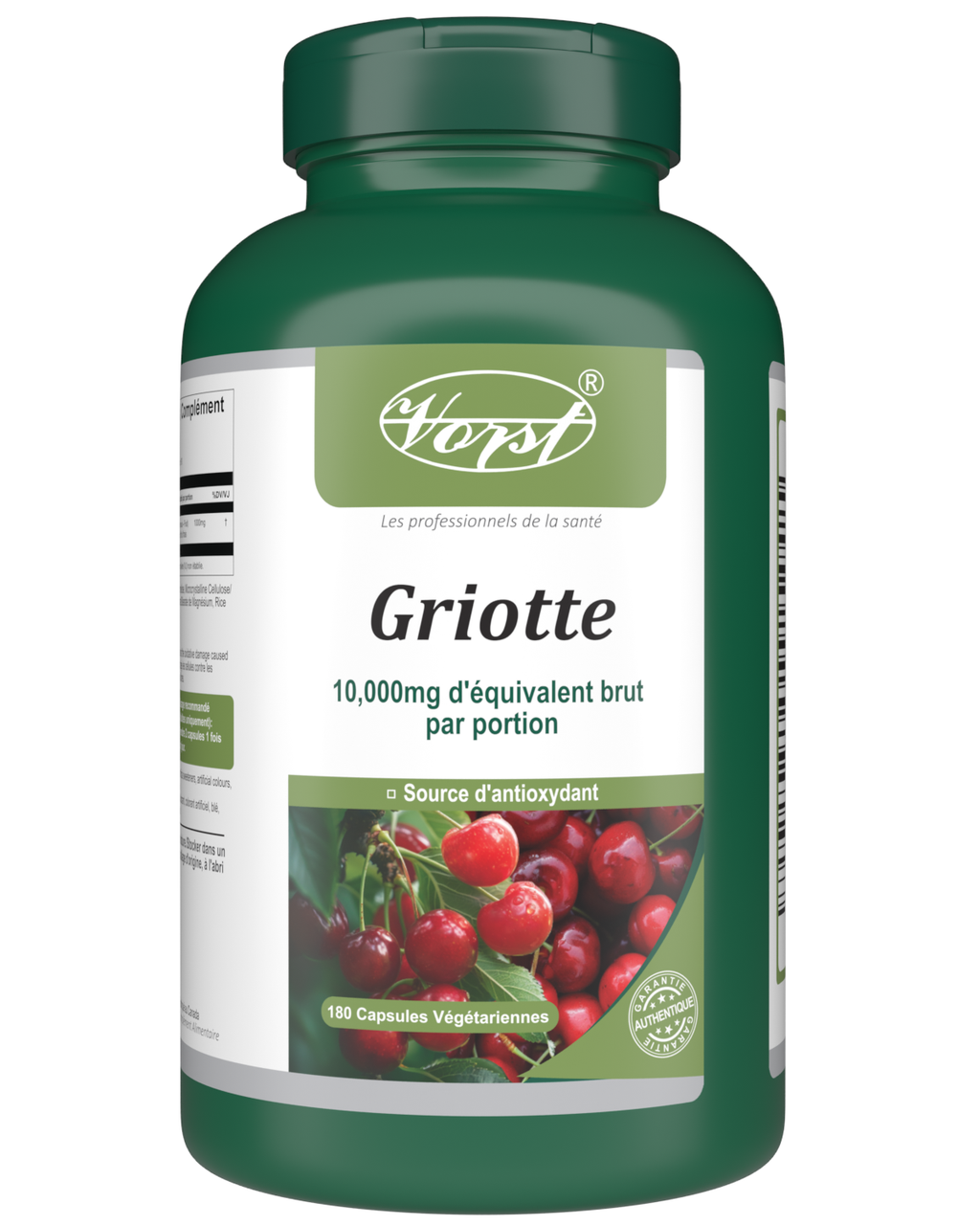 Tart Cherry 10,000mg Raw Equivalent Per Serving | 180 Vegan Capsules