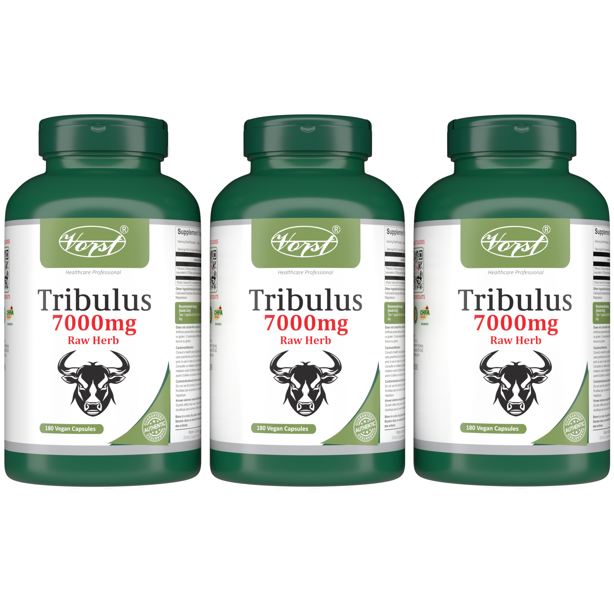 Tribulus Terrestris Extract 7000mg Raw Herb 180 Vegan Capsules