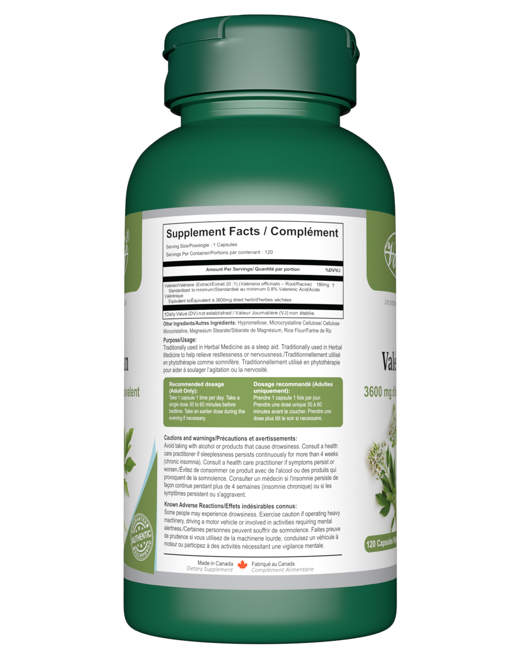 Valerian 120 Vegan Capsules