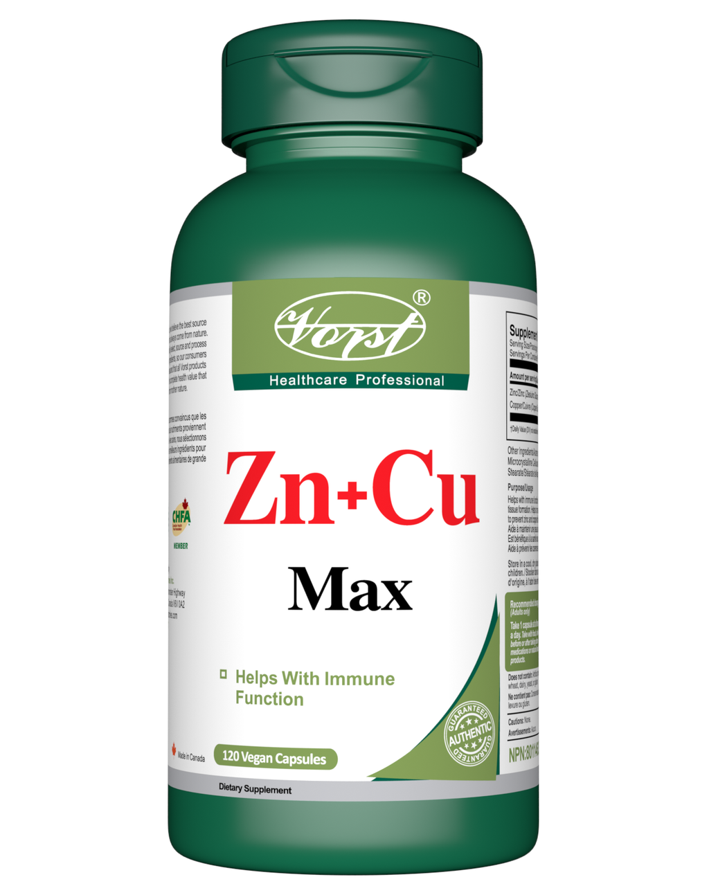 Zinc 50mg + Copper 8mg 120 Vegan Capsules Max Strength Supplement