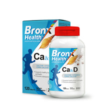 Load image into Gallery viewer, BRONX HEALTH Calcium + Vitamin D Coral Calcium 120 Tablets