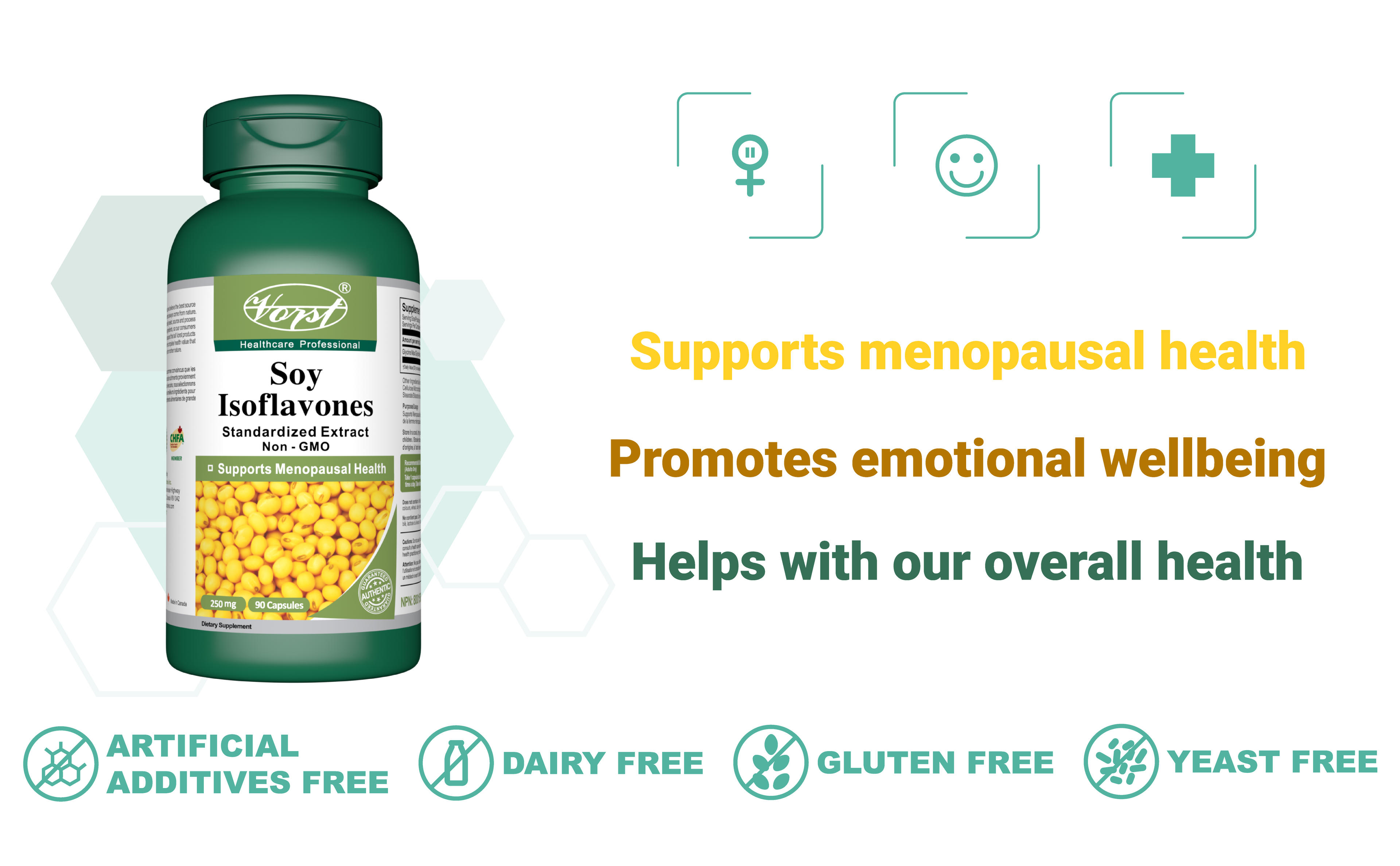 Soy Isoflavones 250mg 90 Capsules