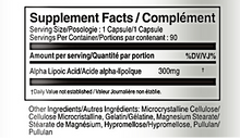 Load image into Gallery viewer, Alpha Lipoic Acid 300m - Vorst Supplements and Vitamins Supplement facts table