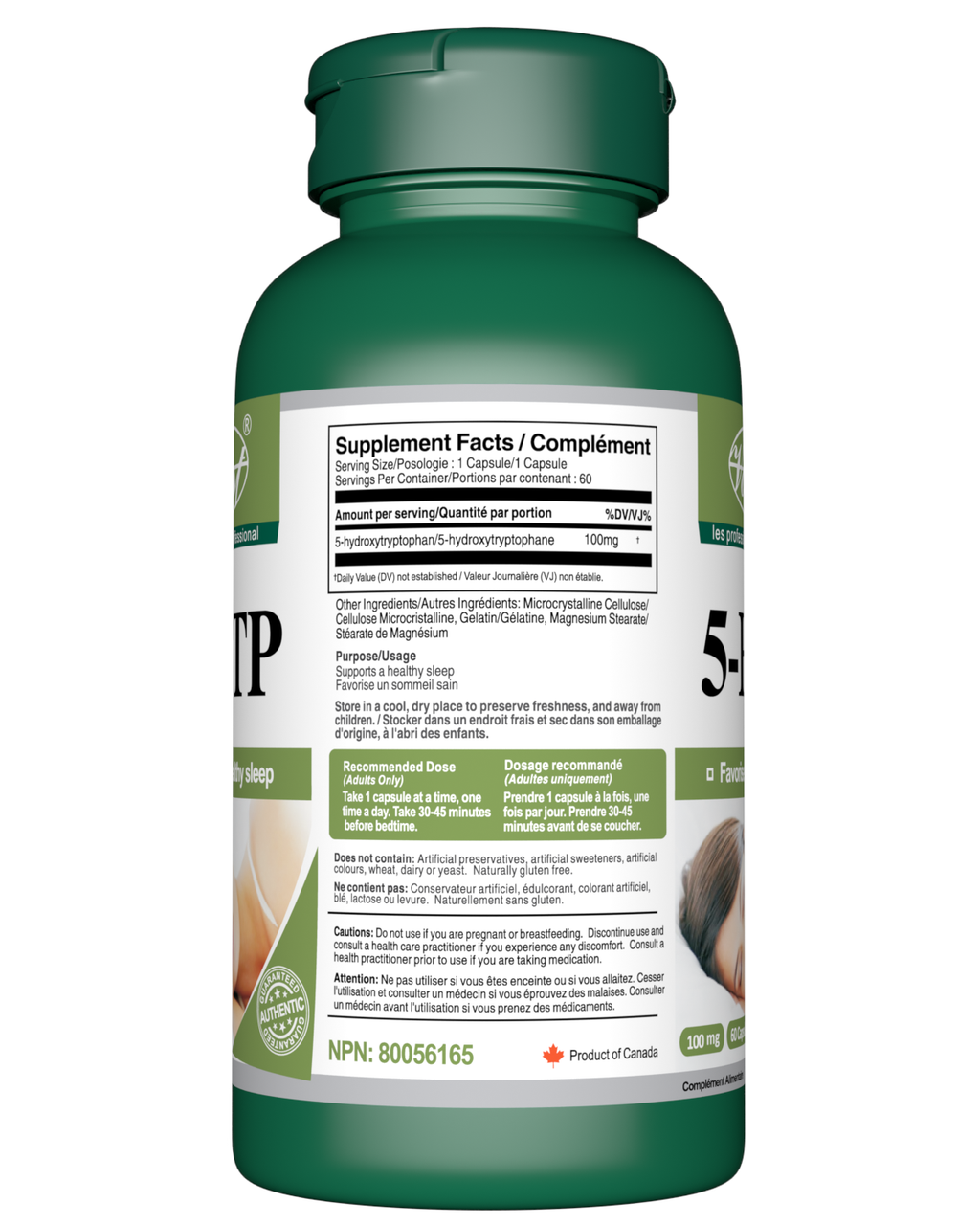 5htp Sleep Supplement 100mg 60 Capsules Table