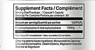 5 HTP supplement facts - Vorst Supplements and Vitamins