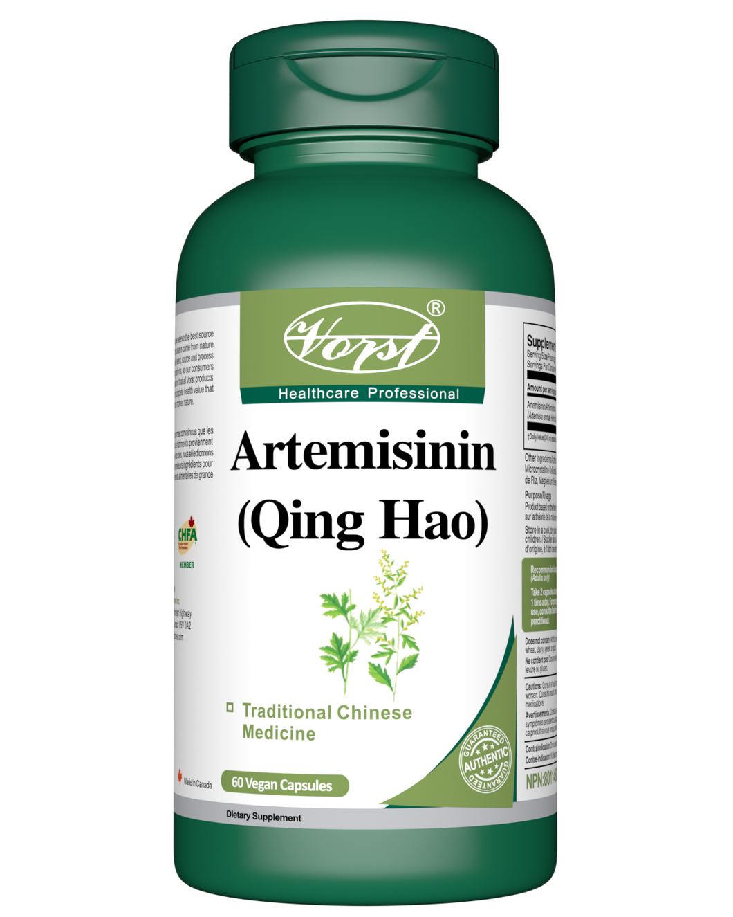 Artemisinin vegan capsules