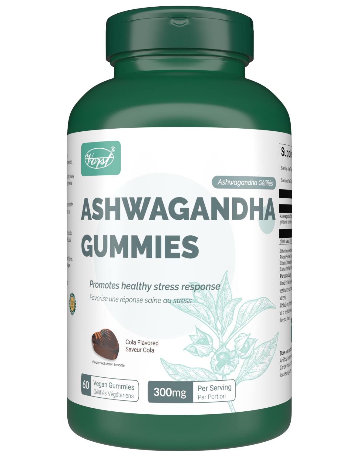 Ashwagandha Gummies 300mg 60 Vegan Gummies Cola Flavored