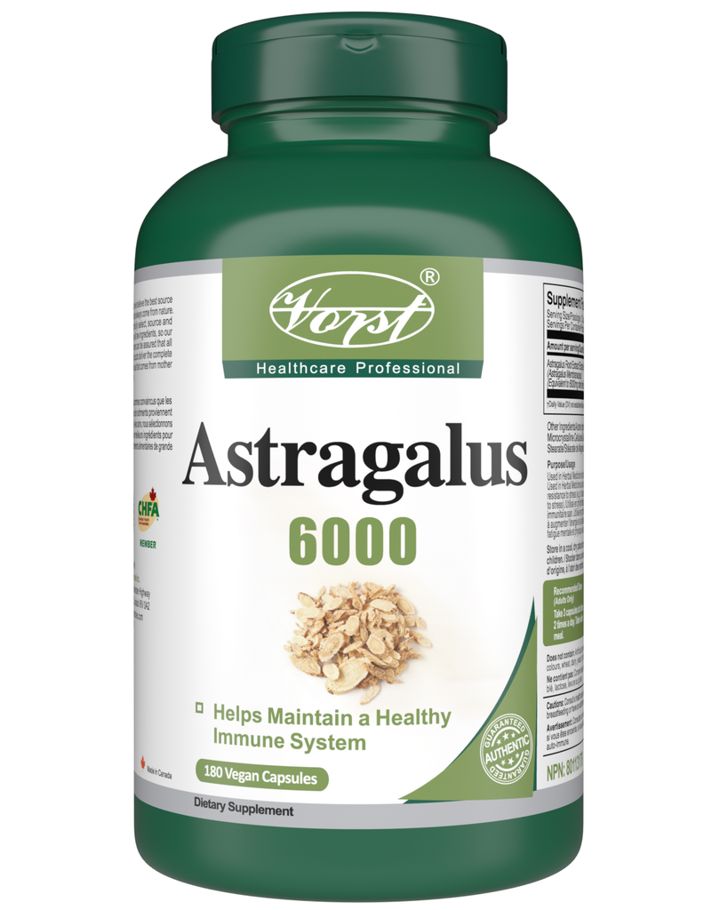 Astragalus 6000mg 180 Vegan Capsules Front of Bottle