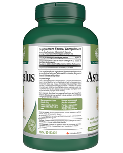 Astragalus 6000mg 180 Vegan Capsules Supplement Facts