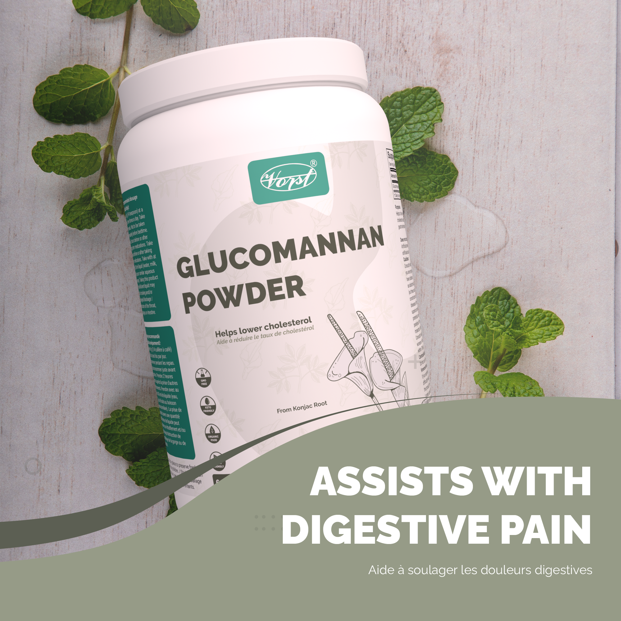 Glucomannan Konjac Powder 1000mg Per Serving 600G